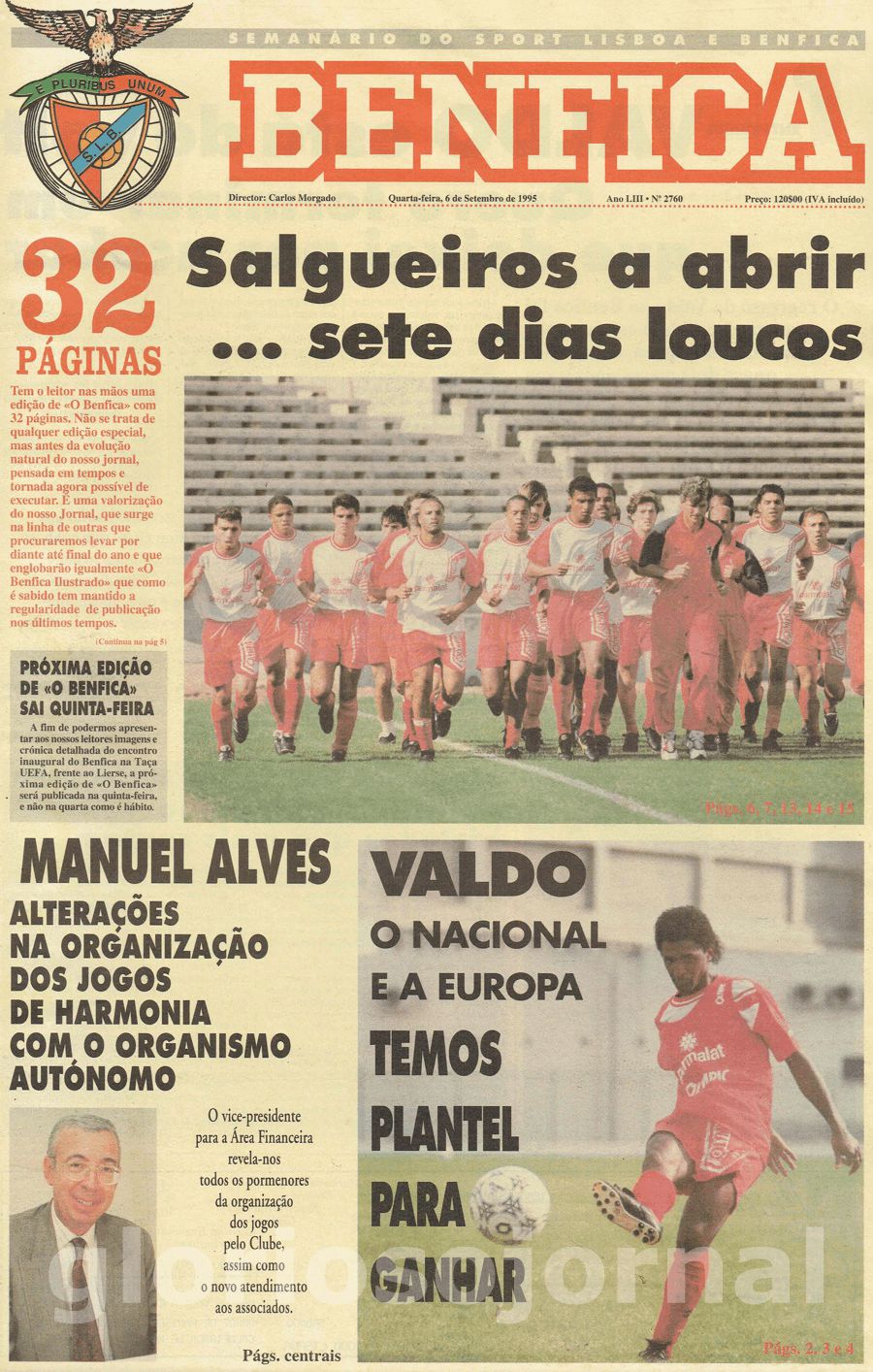 jornal o benfica 2760 1995-09-06